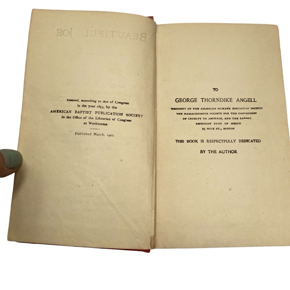 Vintage Cloth Covered Book Antique 1893 Beautiful Joe by Marshall Saunders - Picture 8 of 12